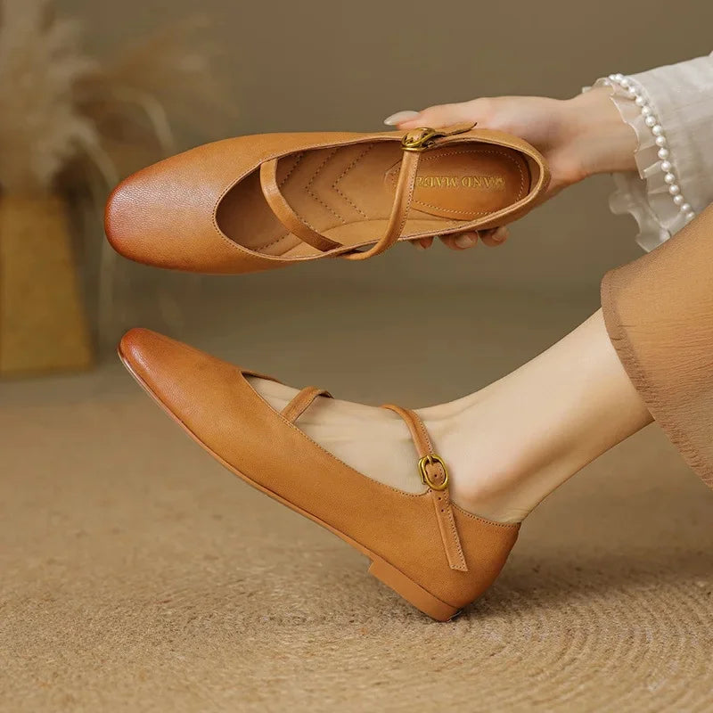 Elora Leather Flats — Hopeforwho