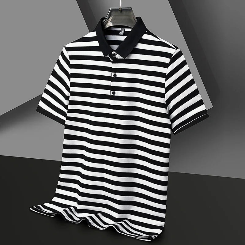 Broughton Striped Cotton Polo — Hopeforwho (view 11)