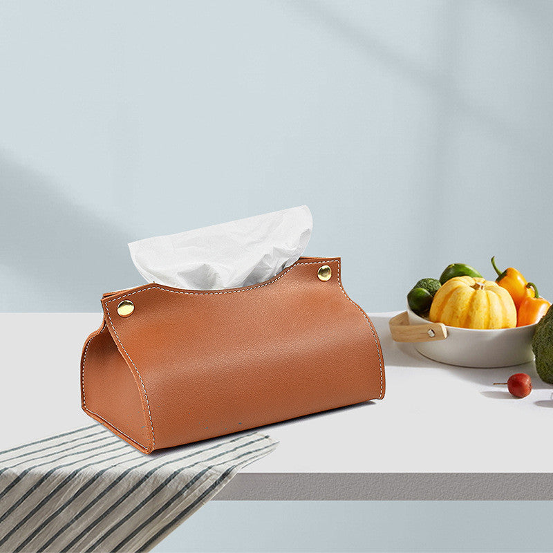 Luxe Leather Tissue Box Cover — Hopeforwho (view 2)