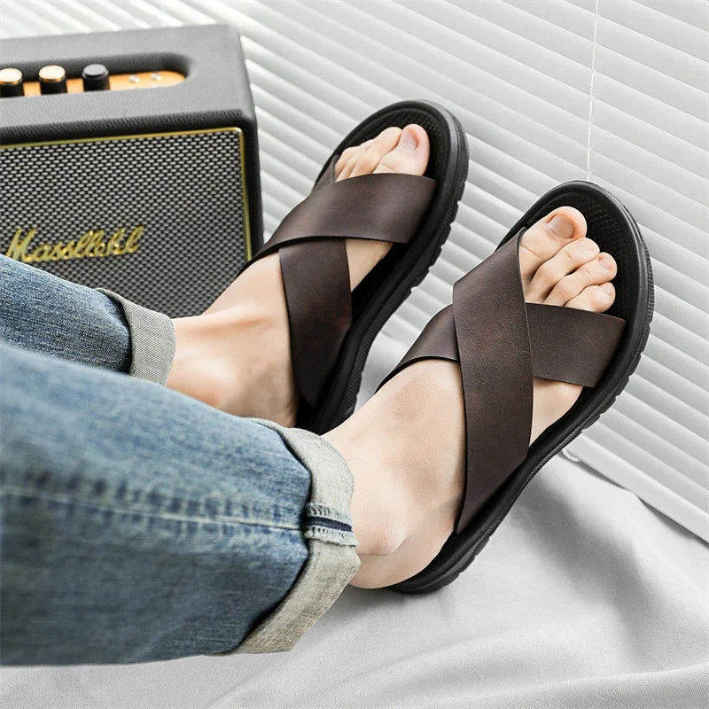 Viento Leather Sandals — Hopeforwho (view 4)