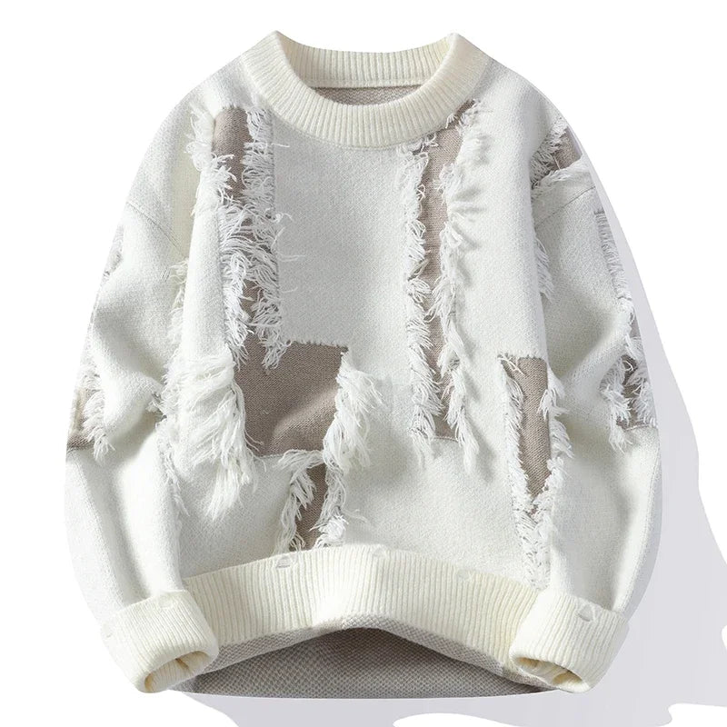 Frayed Knit Sweater – Men's Pullover | Camden — Hopeforwho (view 5)