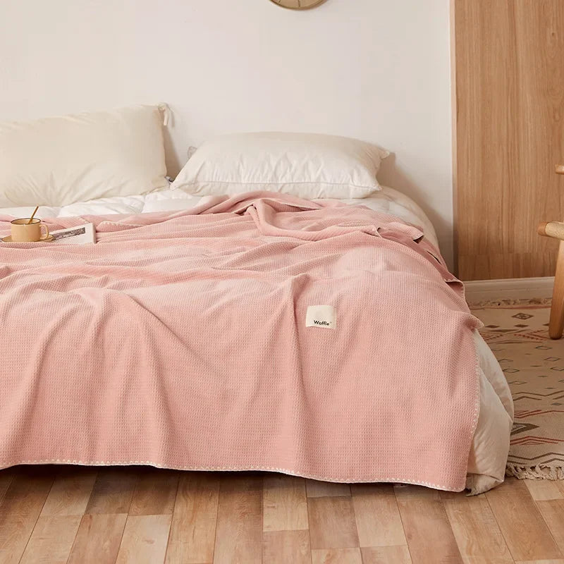 Arden Waffle Knit Blanket — Hopeforwho (view 7)