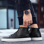 Oliver High Top Leather Sneakers — Hopeforwho (view 4)