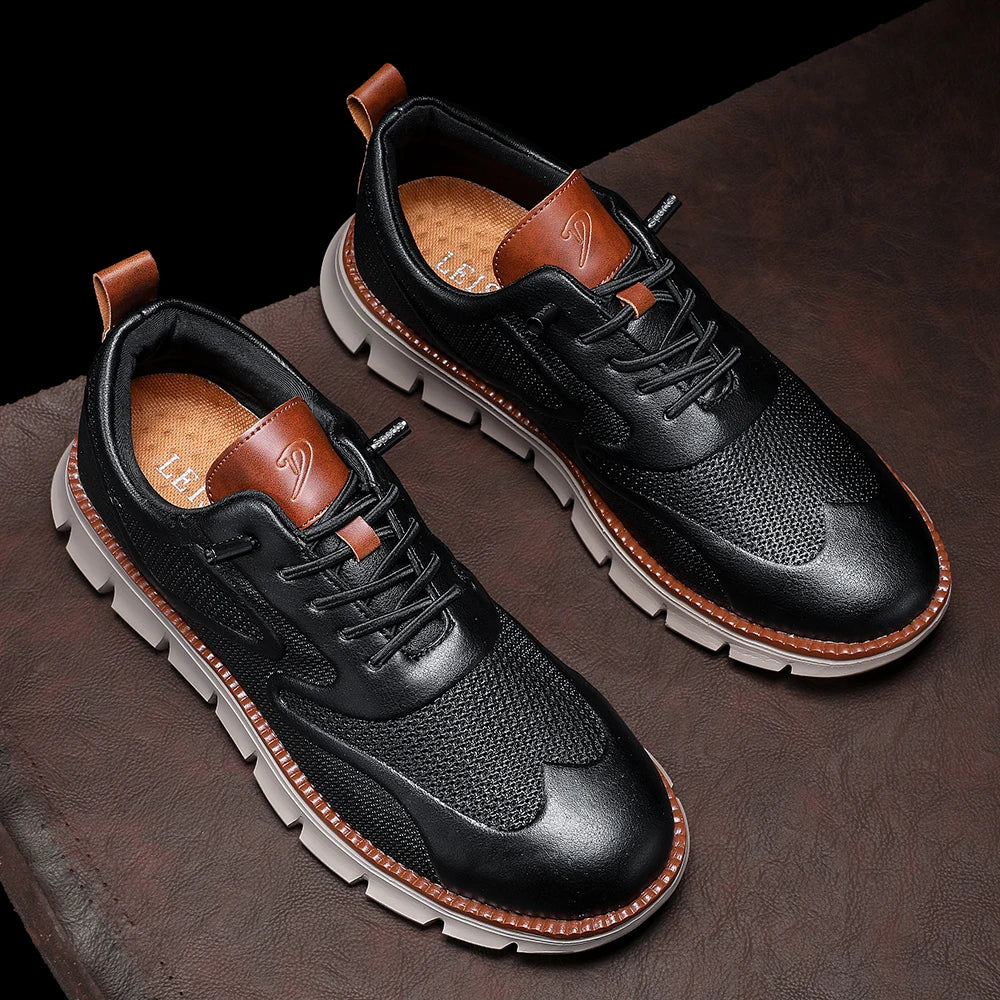Crest Leather Sneakers — Hopeforwho (view 2)