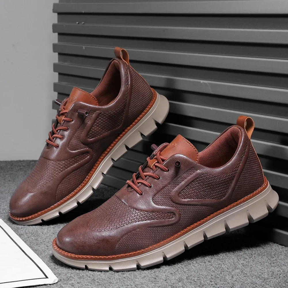 Crest Leather Sneakers — Hopeforwho (view 4)