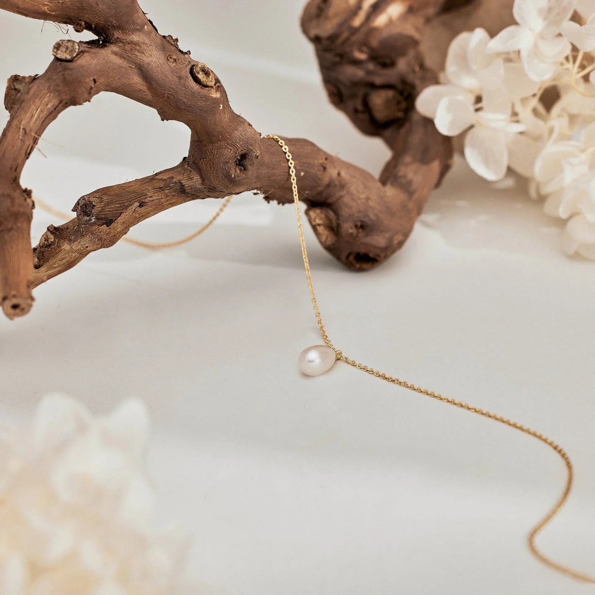 Roselle Pearl Necklace — Hopeforwho (view 5)