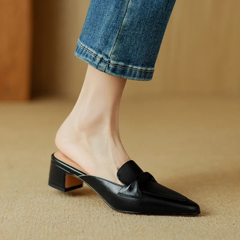 Victoria Leather Mules — Hopeforwho (view 9)