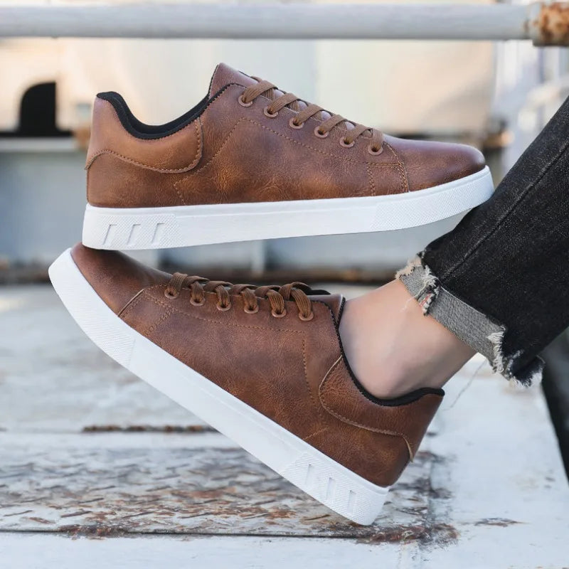 Bastien Leather Sneakers — Hopeforwho (view 6)