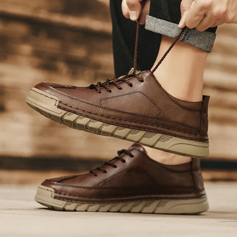 Frontier Leather Sneakers — Hopeforwho (view 4)