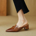 Victoria Leather Mules — Hopeforwho