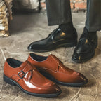 Pierson Leather Monk Strap Loafers — Hopeforwho (view 5)