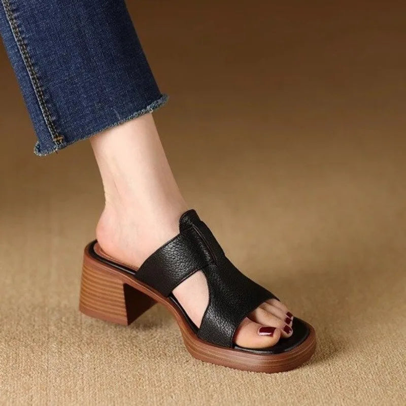 Alessia Leather Sandals — Hopeforwho (view 3)