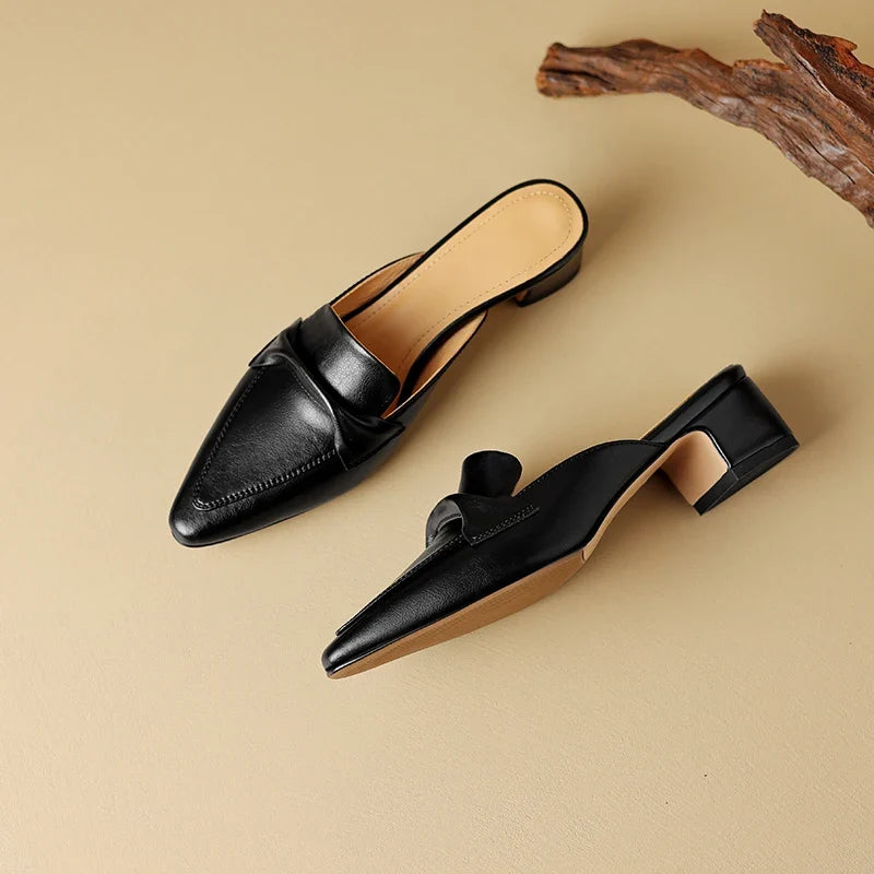 Victoria Leather Mules — Hopeforwho (view 12)