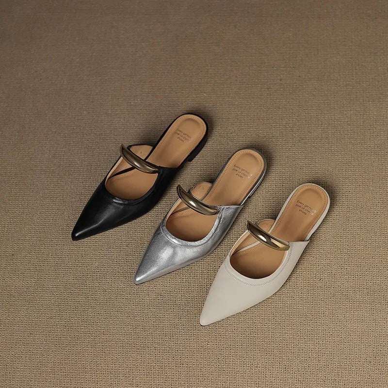 Vieste Genuine Leather Mules — Hopeforwho (view 10)