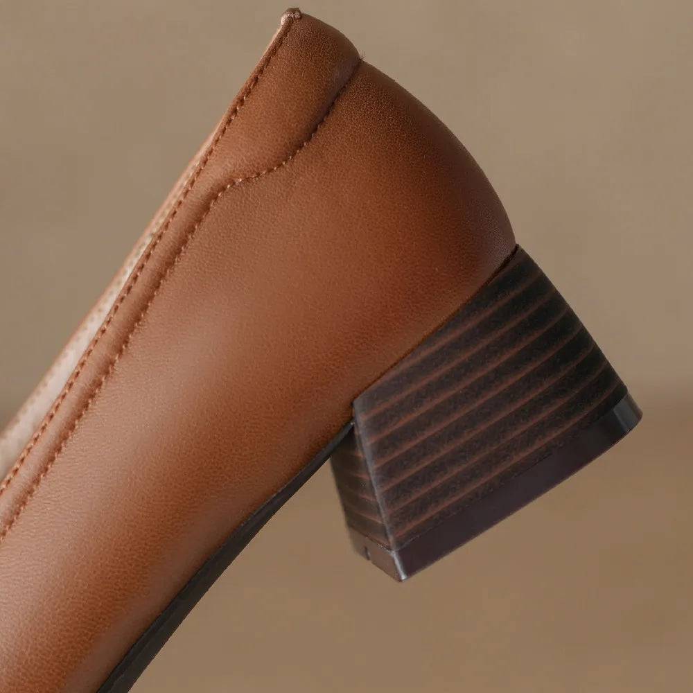 Aveline Genuine Leather Heels — Hopeforwho (view 6)