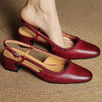 Soravina Leather Heels — Hopeforwho (view 2)