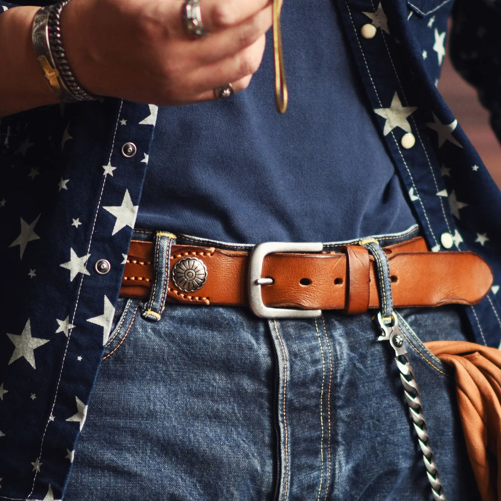 Frontier Cowhide Belt — Hopeforwho (view 9)