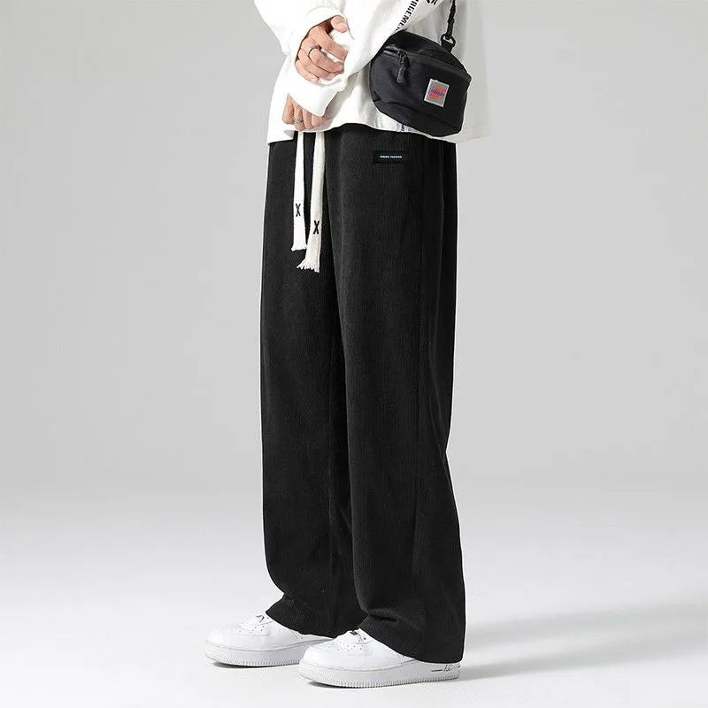 Corduroy Drawstring Sweatpants – Relaxed Fit for Men | Harrison — Hopeforwho (view 3)