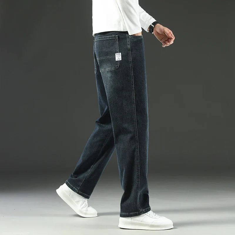 Stretch Straight Leg Jeans – Men's Dark Wash Denim | Arden — Hopeforwho (view 3)