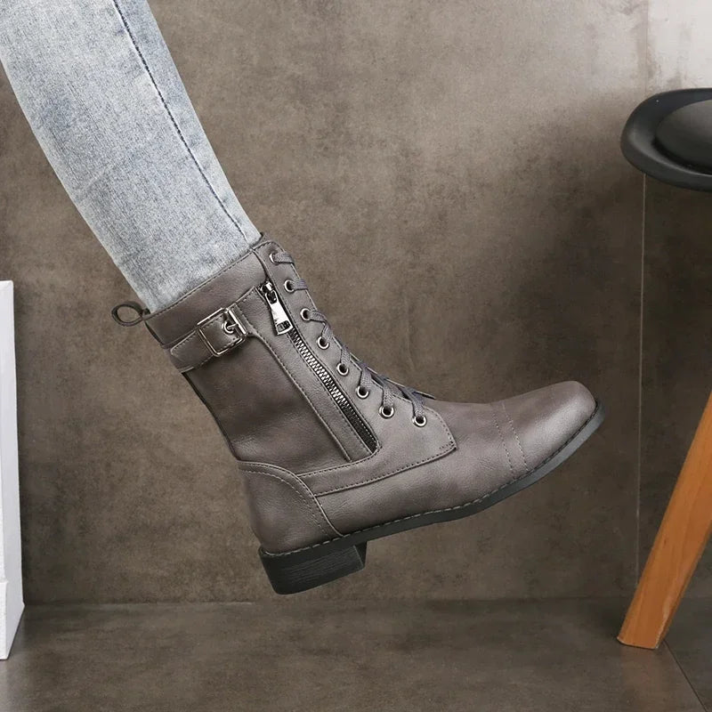 Brandy Leather Boots — Hopeforwho (view 5)