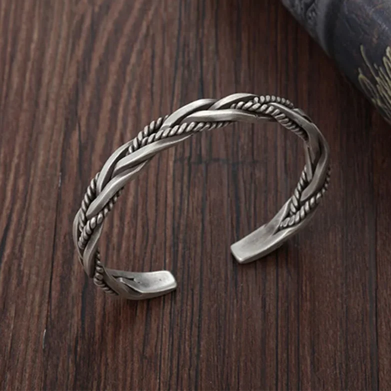 Torin Silver Cuff Bracelet — Hopeforwho (view 5)