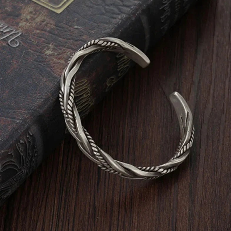 Torin Silver Cuff Bracelet — Hopeforwho (view 6)