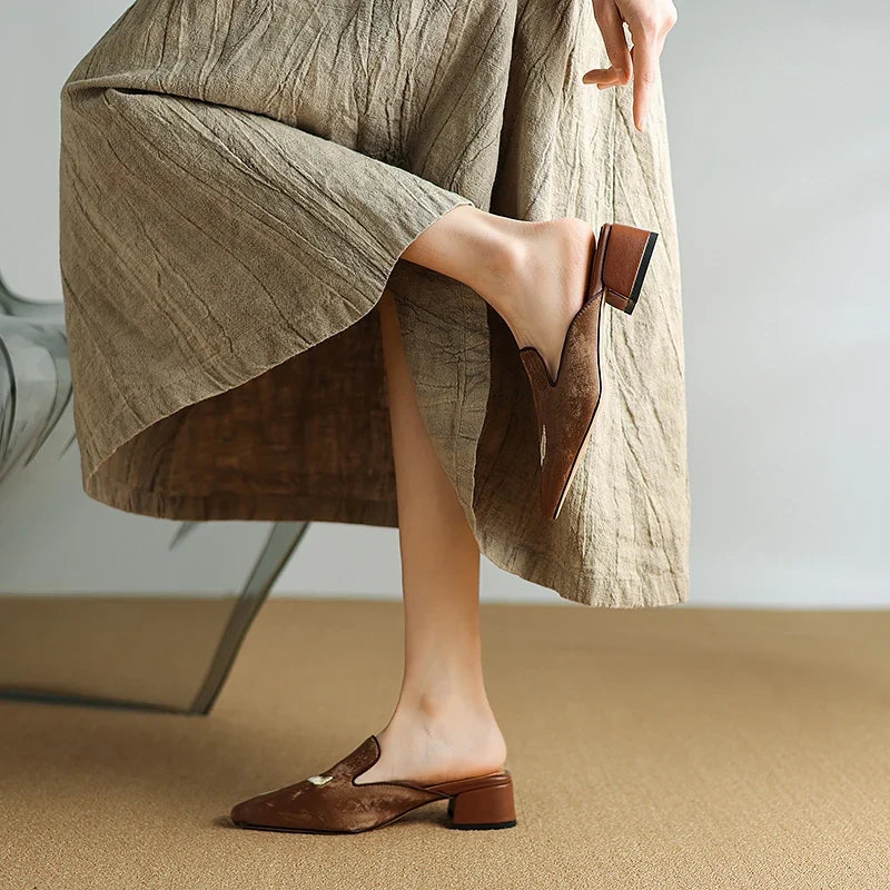 Florina Velvet Mules — Hopeforwho (view 4)