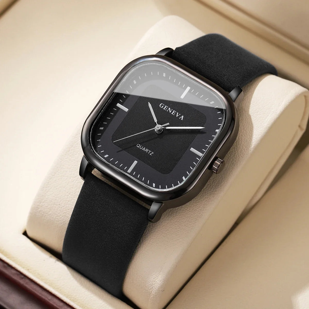 Geneva Square Dial Watch — Hopeforwho (view 7)