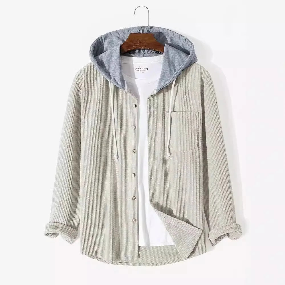 Mason Corduroy Hooded Shirt — Hopeforwho (view 9)