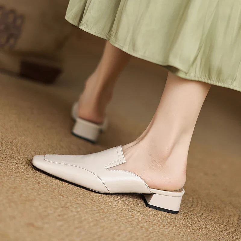 Bellesa Leather Mules — Hopeforwho (view 9)