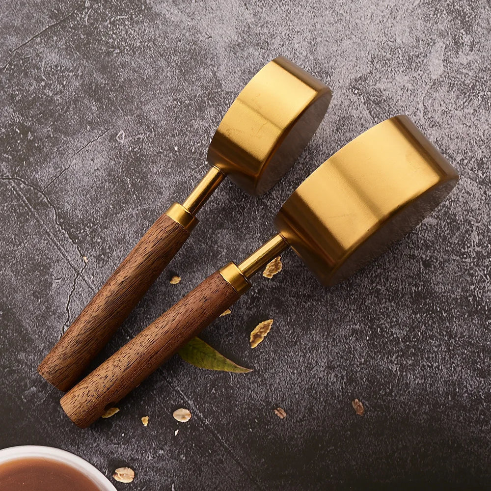 Wood and Steel Measuring Spoon Set — Hopeforwho (view 8)