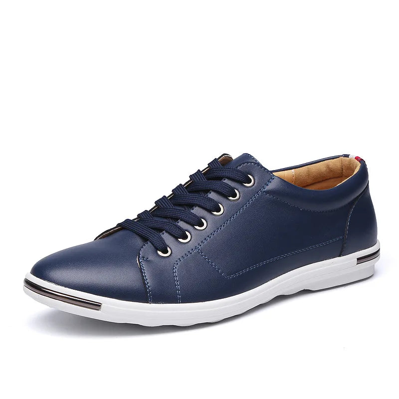 Leather Low-Top Sneakers – Men's Casual Dress Shoes | Verano — Hopeforwho (view 5)
