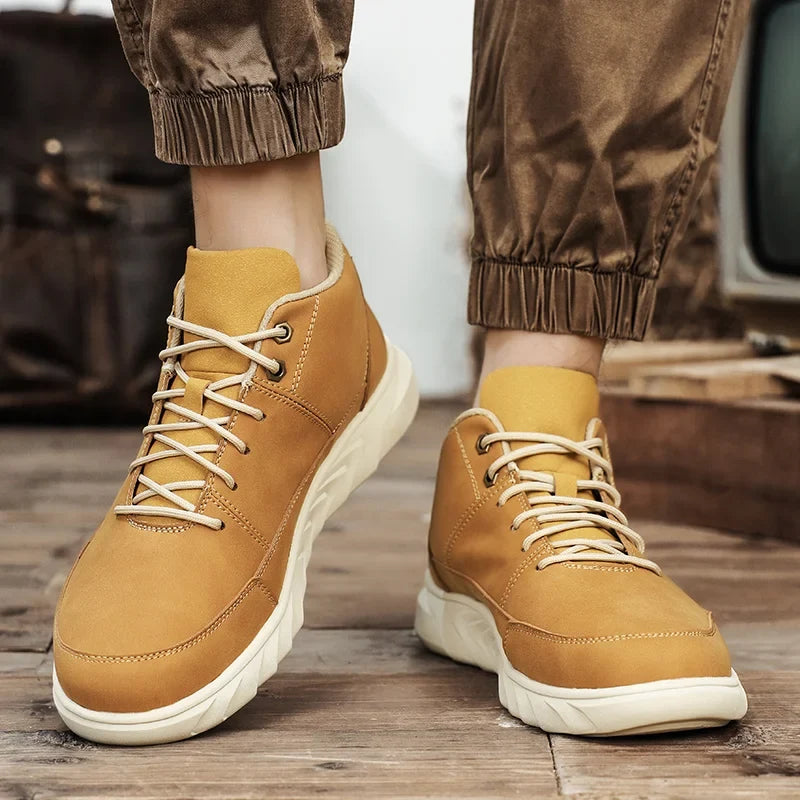 Expedition High-Top Leather Sneakers — Hopeforwho (view 8)