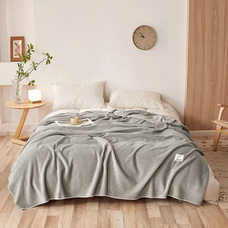 Arden Waffle Knit Blanket — Hopeforwho (view 4)