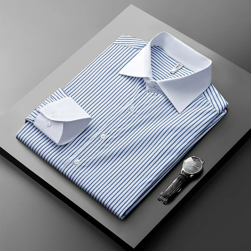 Elliot Pinstripe Dress Shirt — Hopeforwho (view 3)