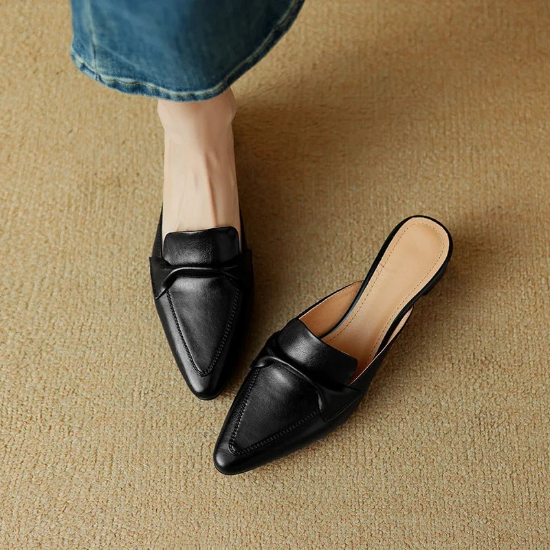 Victoria Leather Mules — Hopeforwho (view 11)