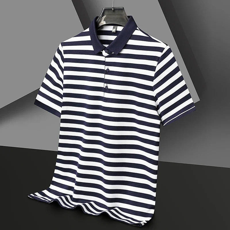 Broughton Striped Cotton Polo — Hopeforwho (view 8)