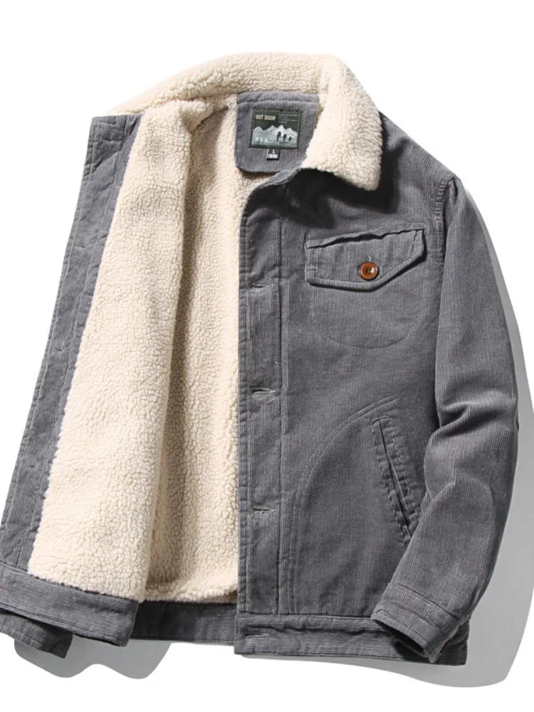 Sherpa-Lined Jacket – Men's Coat | Camden — Hopeforwho (view 3)