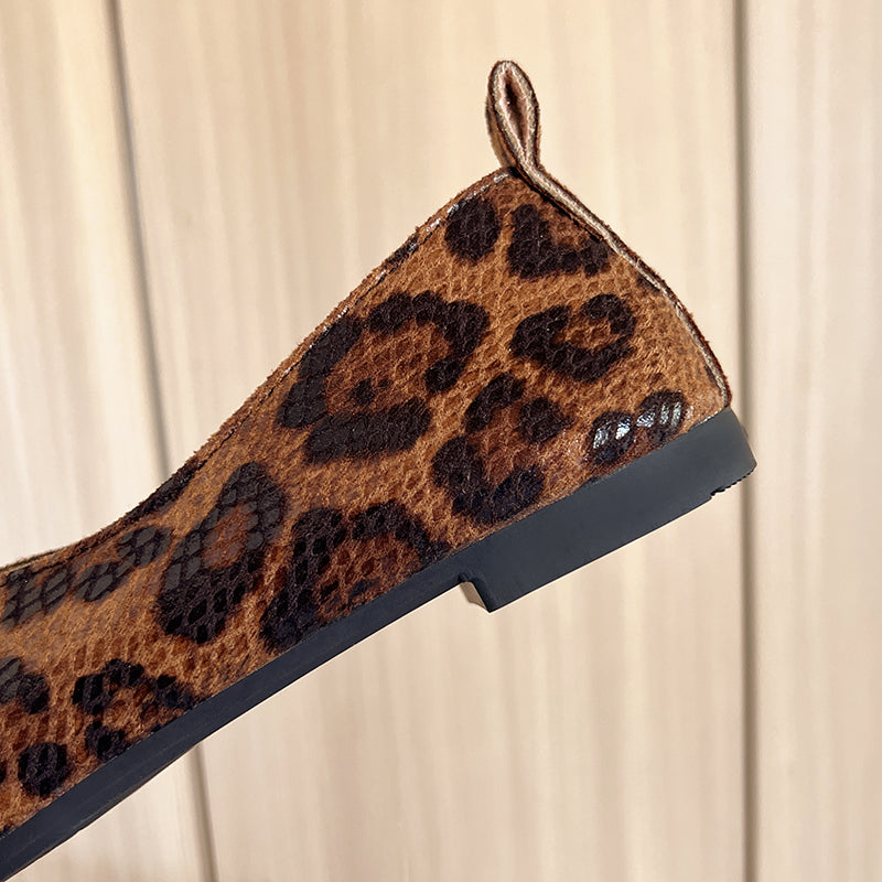 Leopard Vale Leather Flats — Hopeforwho (view 7)
