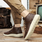 Expedition High-Top Leather Sneakers — Hopeforwho (view 4)