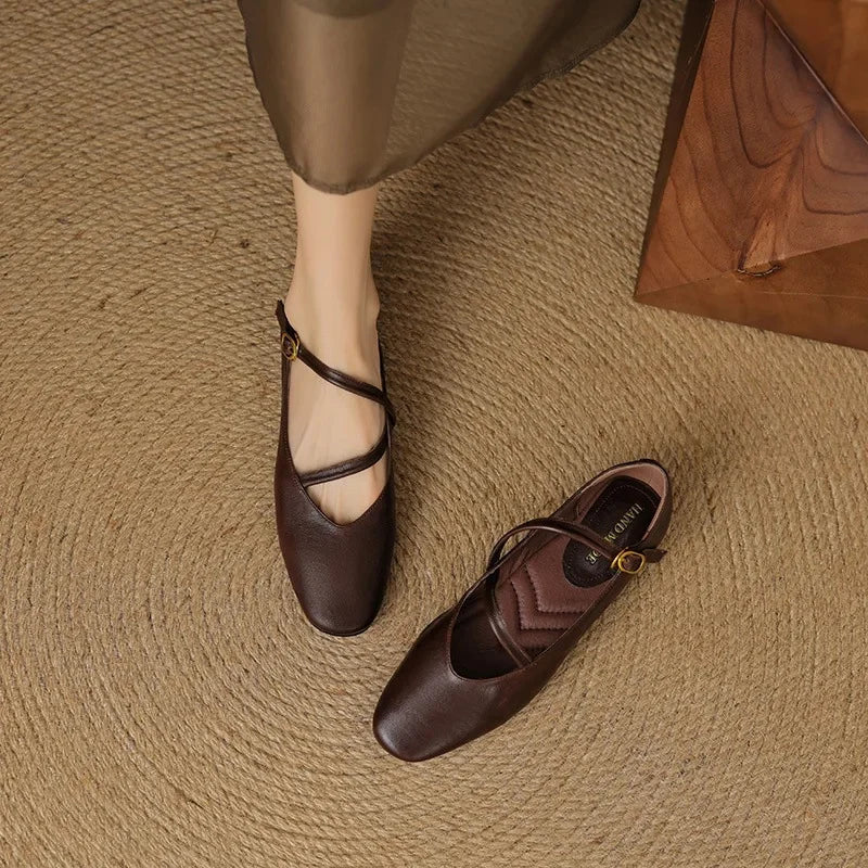 Elora Leather Flats — Hopeforwho (view 7)