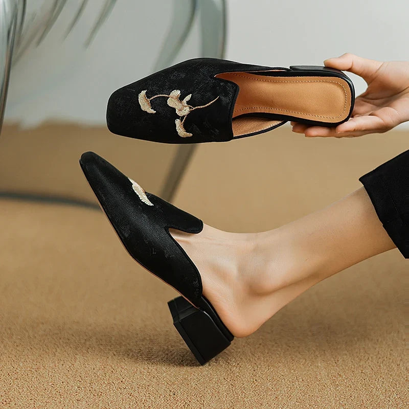 Florina Velvet Mules — Hopeforwho (view 6)