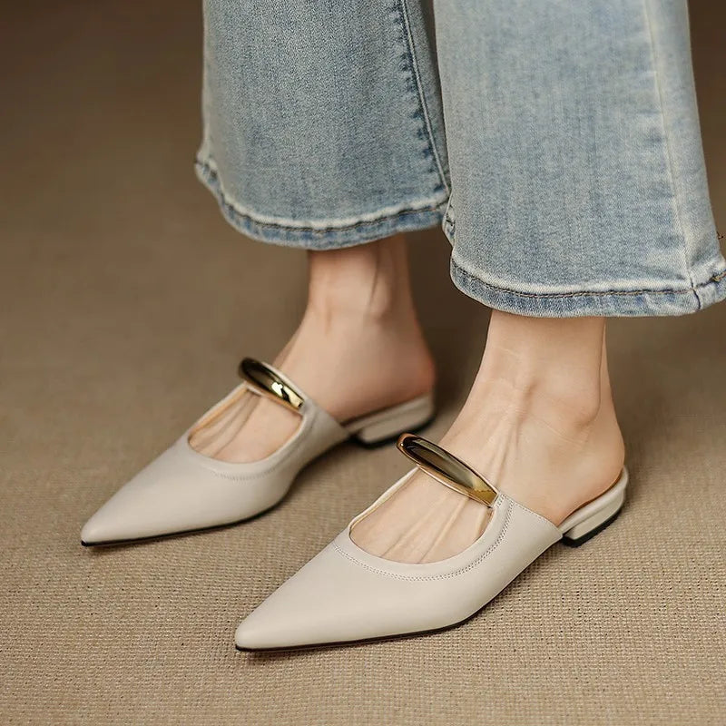 Vieste Genuine Leather Mules — Hopeforwho (view 4)