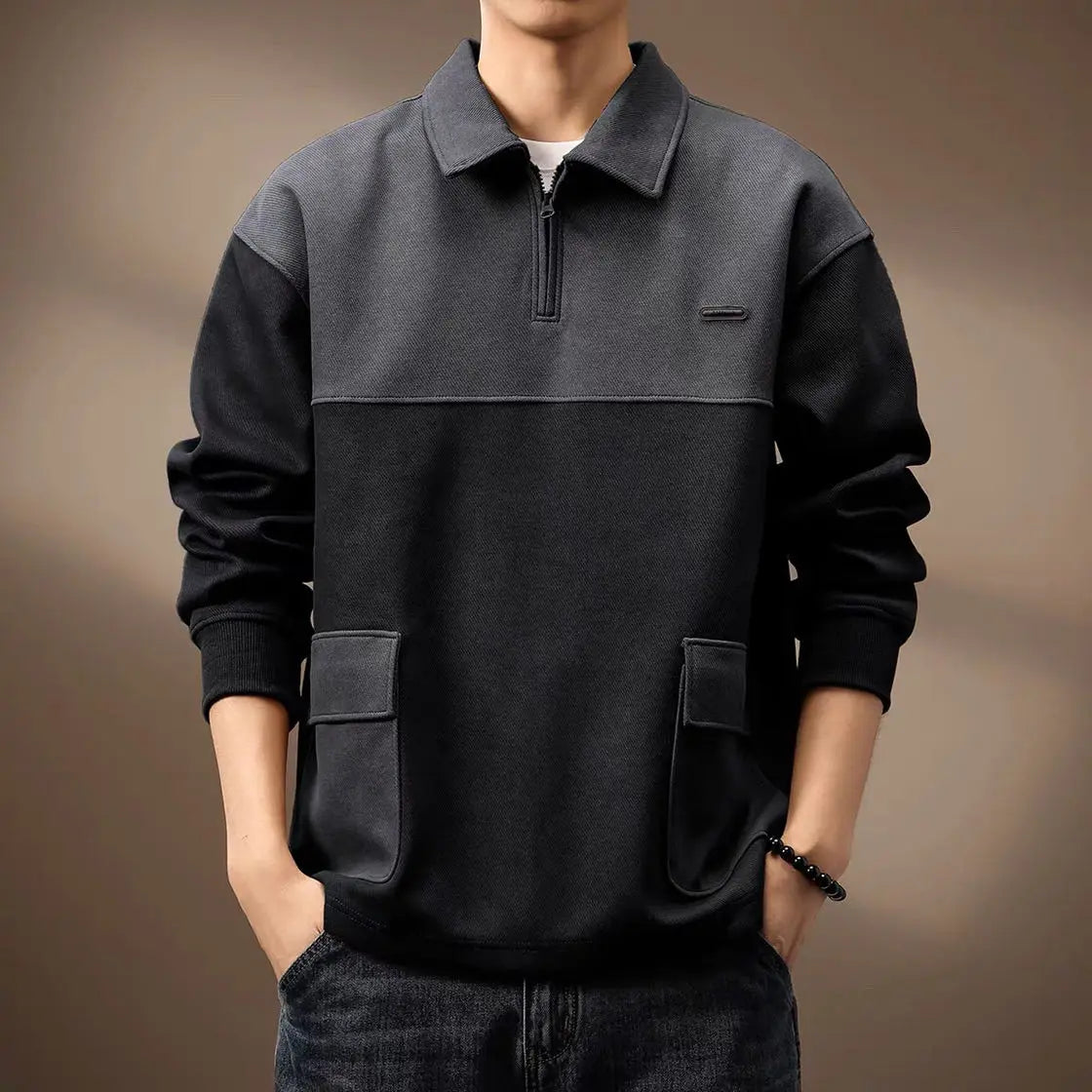 Arlo Prime Long-Sleeve Polo Shirt — Hopeforwho (view 5)