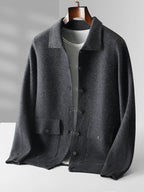 Merino Wool Polo Cardigan – Men's Button Sweater | Savonti — Hopeforwho (view 4)