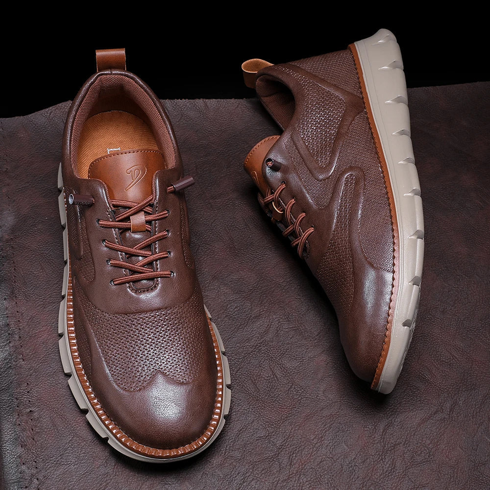 Crest Leather Sneakers — Hopeforwho (view 6)