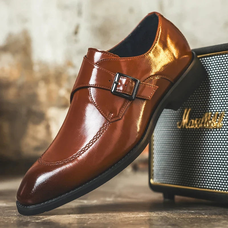 Pierson Leather Monk Strap Loafers — Hopeforwho