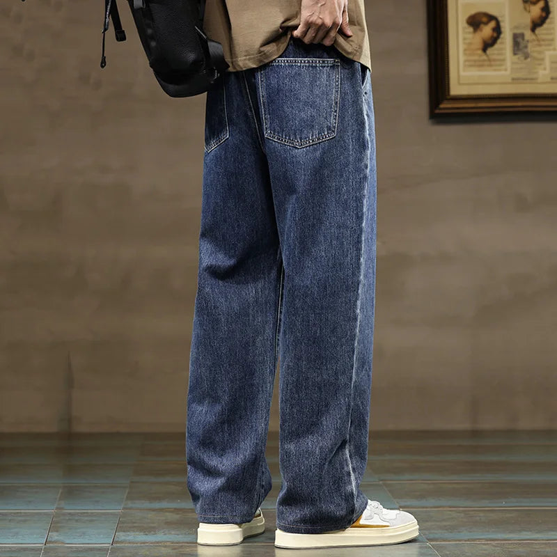 Baggy Wide-Leg Jeans – Men's Drawstring Casual Denim | Arden — Hopeforwho (view 2)