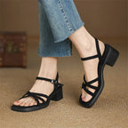 Delainey Leather Sandals — Hopeforwho (view 8)