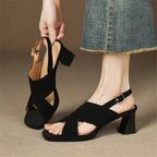 Nora Suede Heels — Hopeforwho (view 9)
